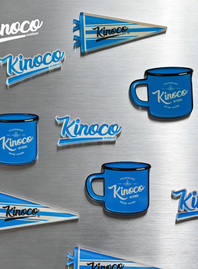 Kinoco复古亚克力品牌冰箱贴