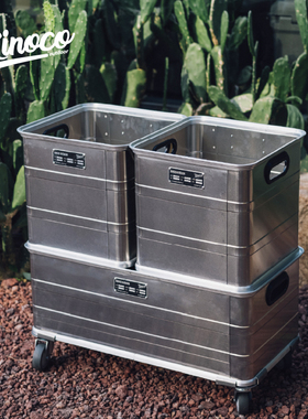 kinoco outdoor复古工业风户外铝镁合金工具箱大容量可移动收纳箱