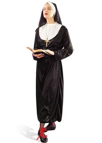 COS服装万圣节修女装扮服装美丽修女女神Mary圣经成人圣母玛利亚