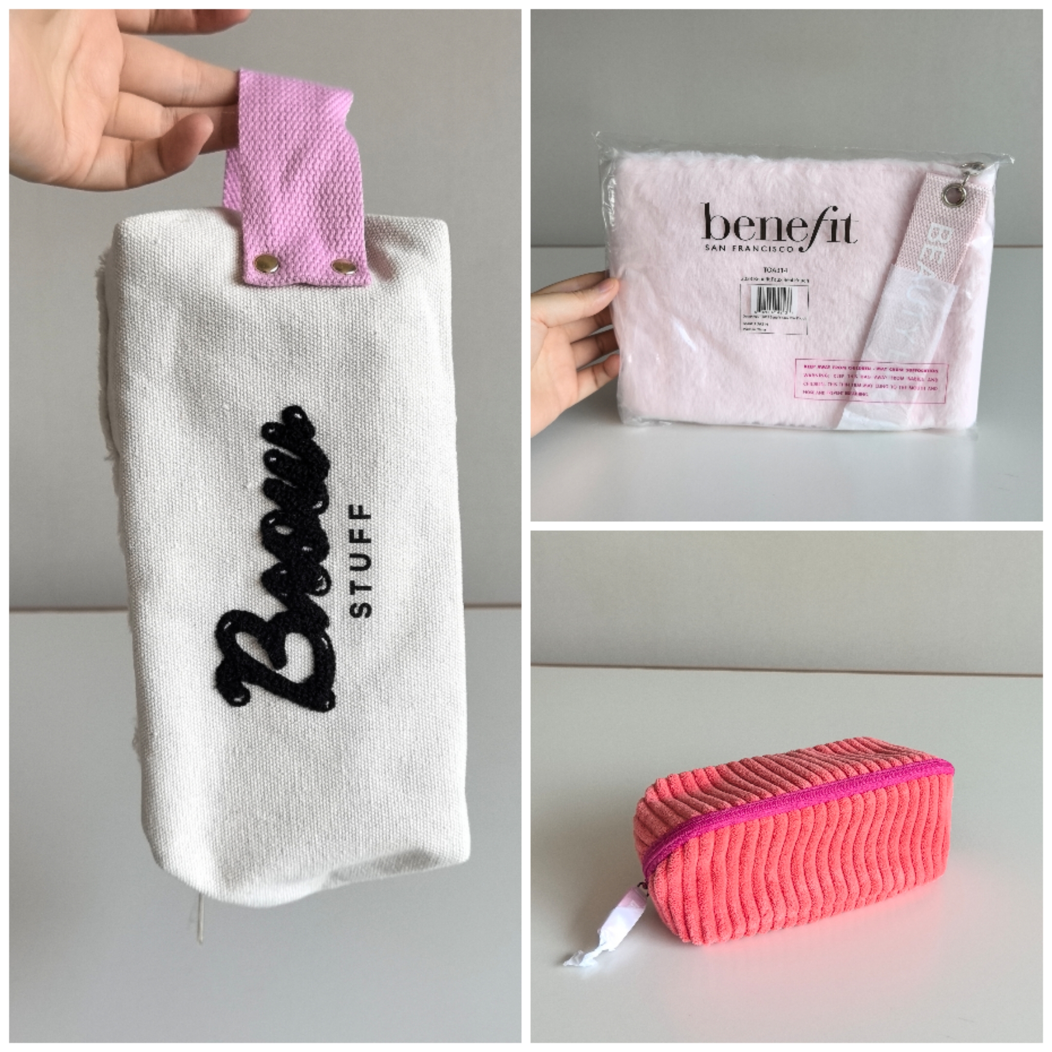 很能装！贝玲妃帆布洗漱包 化妆包大容量 带把手