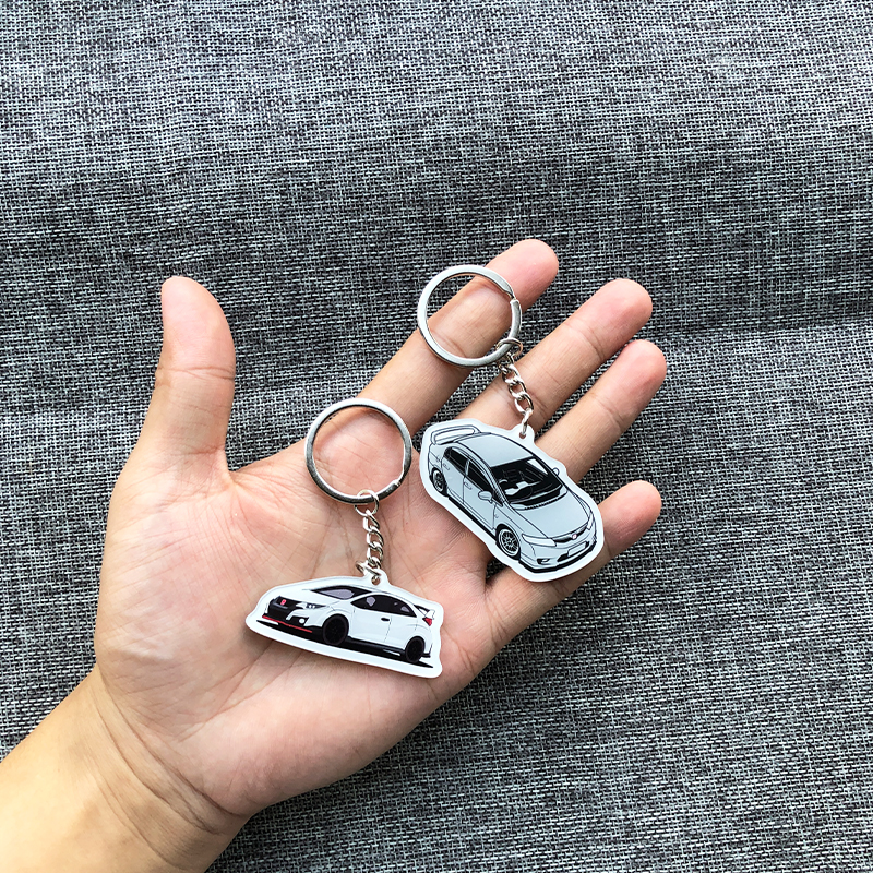 原创汽车钥匙扣简约时尚个性卡通