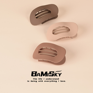 2025新款不硌头简约磨砂扁平夹鲍鱼抓夹高级感鸭嘴夹后脑勺盘发