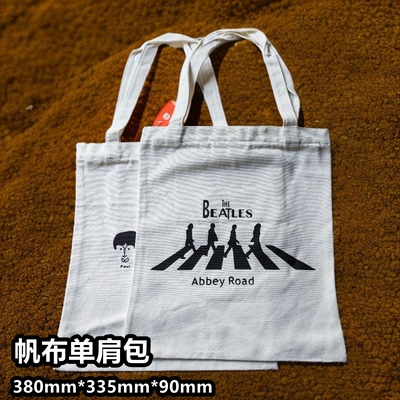 D006001披头士help 摇滚乐队帆布包街拍布袋手提单肩包学生补习袋
