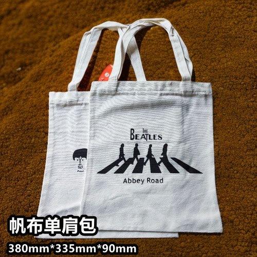 D006001披头士help 摇滚乐队帆布包街拍布袋手提单肩包学生补习袋