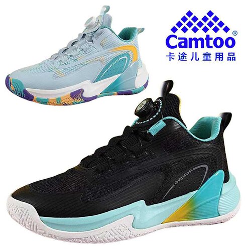 Camtoo卡途儿童跑步鞋2024春款青少年网面中大童旋钮扣男童运动鞋