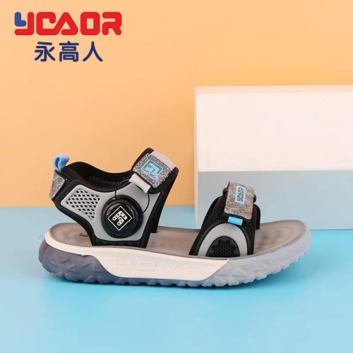 YGAOR/永高人童鞋夏季沙滩鞋男童大童时尚防水防滑露趾运动凉鞋