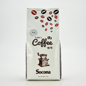 Socona三合一速溶咖啡 特浓拿铁咖啡粉1000g 三合一 咖啡机原料