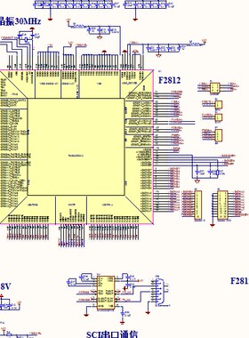 DSP2812最小系统开发板PCB tms320f2812电路PCB  28035电路图PCB