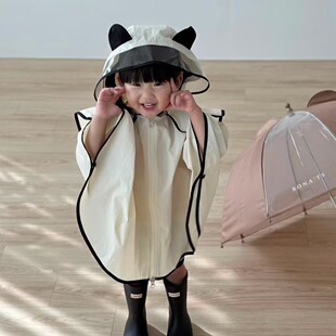 韩国ins儿童雨衣2025新款 5岁 男童女童幼儿园宝宝轻便斗篷雨披1
