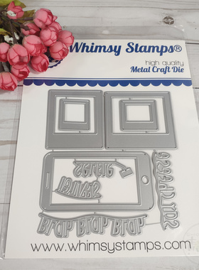 新品 Whimsy Stamps  手机 ins外框 Selfie Die Set 进口切模