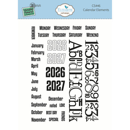 Elizabeth 日历元素 Calendar Elements 进口透明印章