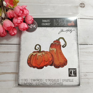 Colorize Sizzix Duo Pumpkin 进口切模 着色南瓜