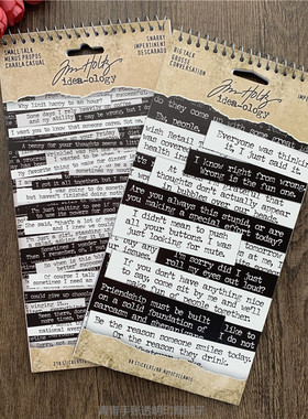 Tim Holtz 俏皮话 Big Small Talk Snarky Word Stickers标签贴纸