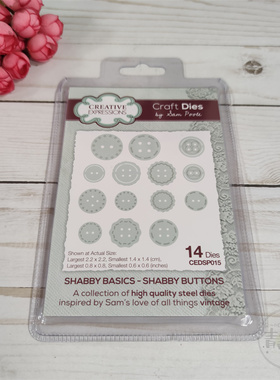 新品 Creative Expressions 破旧的纽扣 Shabby Button 进口切模