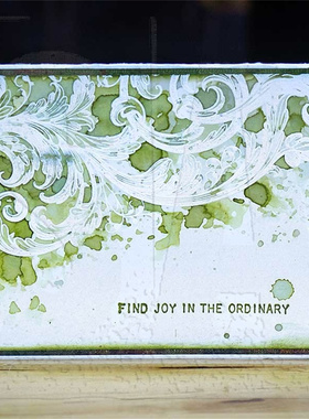 Tim holtz 缠绕花卷 Scrollwork 进口橡皮印章