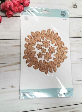 Spellbinders 盛开的花环 Blooming Floral Wreath 进口切模