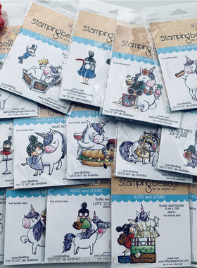 Stamping Bella 小女孩和独角兽系列 Rosie & Bernie 进口橡皮章