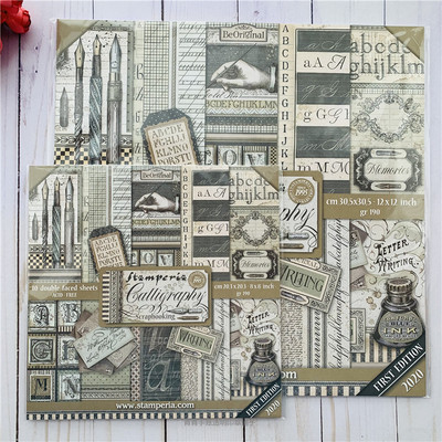 stamperia钢笔字进口双面