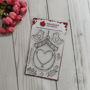 Woodware 圣诞鸟屋 Christmas Birdhouse 进口透明印章