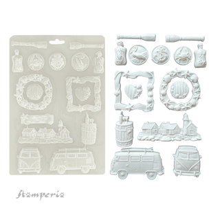 海边度假 Soft A4软模具 Sea Mould Silent Stamperia