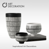 轻奢样板房售楼处陶瓷花瓶艺术花器玄关新中式 饰品摆件 北欧软装