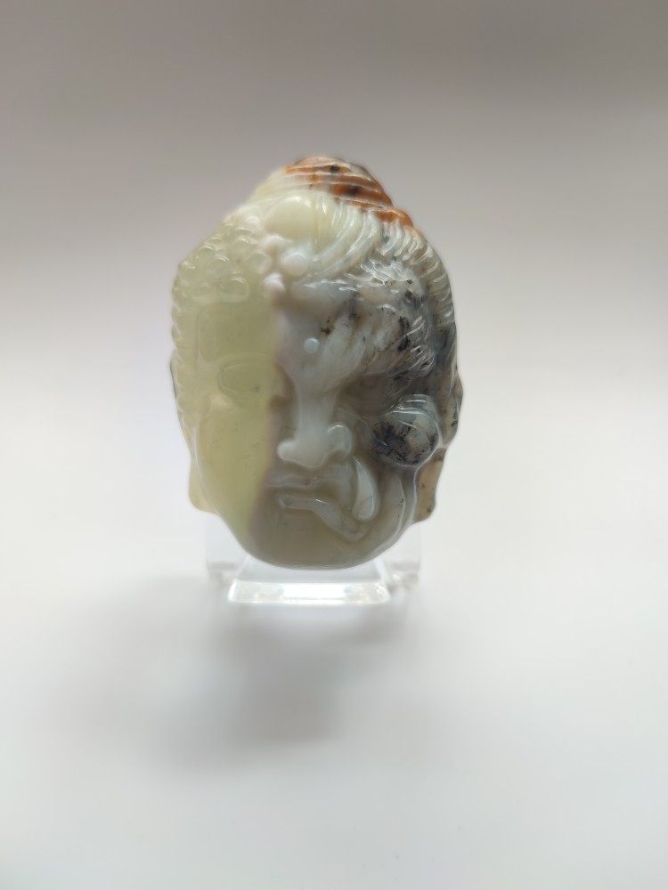 天然玉石岫玉多色三色花玉佛魔一念之间颈饰挂件吊坠鉴定师藏品,珠宝/钻石/翡翠,颈饰,淘宝优惠券,粉丝福利购,淘宝优惠卷