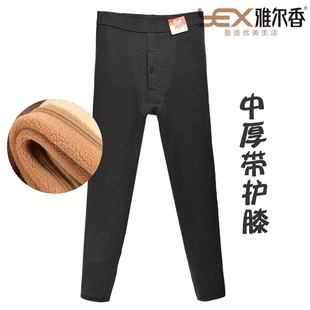 秋冬新款雅尔香8622男士中厚一体加绒驼绒裤护膝保暖裤棉裤