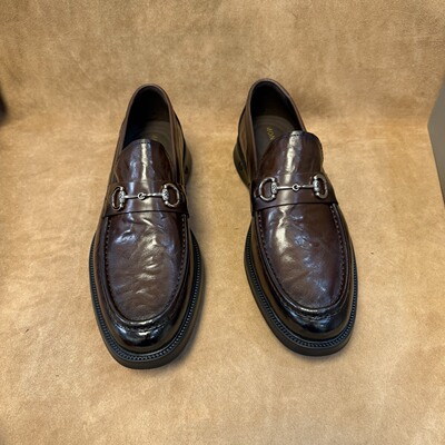 撤柜41 4243法国品牌高端男士一脚蹬乐福皮鞋减震进口头层牛皮M70