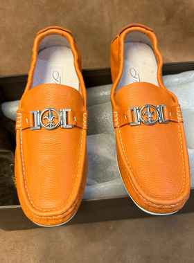 断码38 42撤柜高端宾男士一脚蹬豆豆皮鞋驾车鞋进口头层牛皮N375