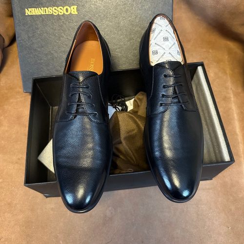 断码42 43撤柜品牌高端男士德比皮鞋头层胎牛皮橡胶防滑软底W198