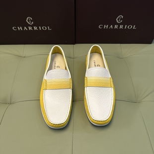 一脚蹬驾车鞋 休闲豆豆鞋 进口头层牛皮X201 44撤品牌男士 断码