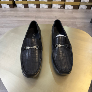 一脚蹬平底休闲皮鞋 42撤柜高端宾Du男士 头层牛皮软底N259 断码