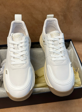 断码40撤品牌高端男士白色休闲运动皮鞋头层牛皮轻软底有防伪AC8