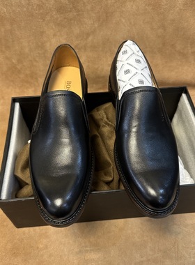 断码撤柜意大利品牌男士一脚蹬商务皮鞋进口头层小牛皮轻软底W207