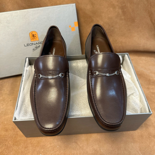 断码40 42 43 44意大利品牌Leonardo男士乐福皮鞋进口头层牛皮AA8