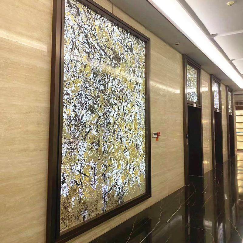 亚克力透光板背景吊顶发光云石板图片