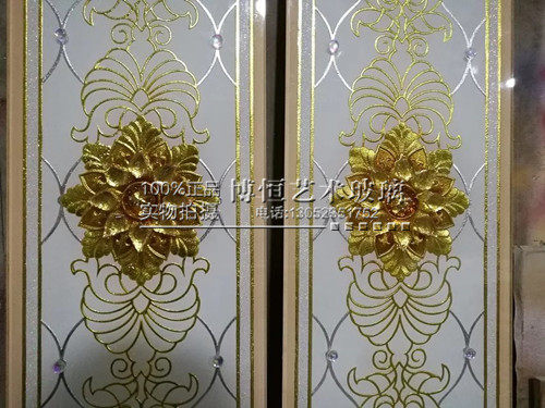 艺术玻璃深雕钢化手工凹凸立体