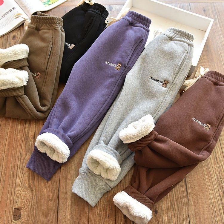一体羊驼绒男女童保暖加厚休闲裤儿童韩版字母小熊保暖休闲棉裤冬,童装/婴儿装/亲子装,裤子,淘宝优惠券,粉丝福利购,淘宝优惠卷