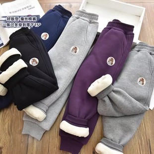 窄版一条过冬|女童蚕丝保暖棉裤儿童宝宝三层加绒加厚休闲运动裤