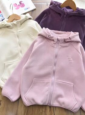 暖绒绒|女童双面奥粒绒连帽外套 中大儿童加厚保暖实用大方秋冬