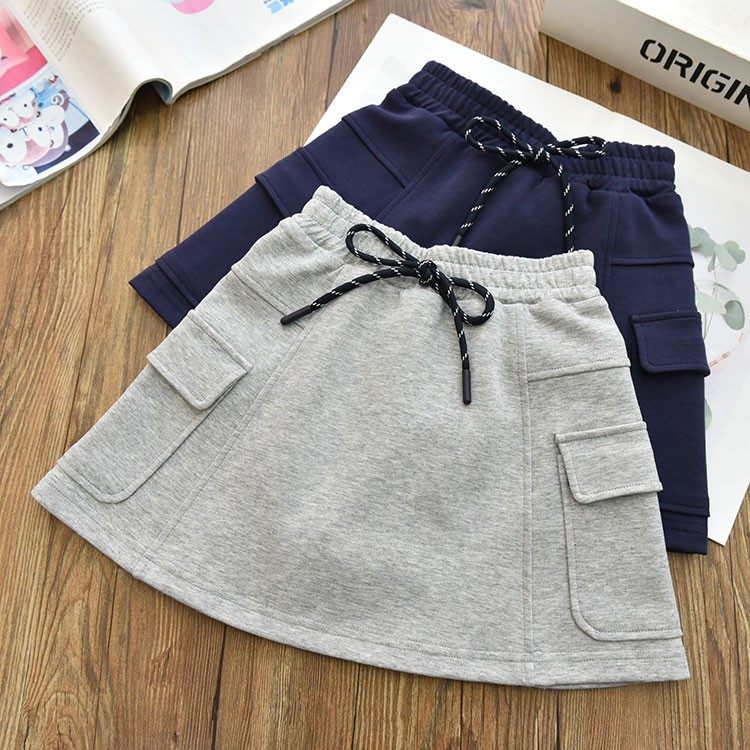 美式工装风|女童洋气薄款大口袋运动短裙 中大儿童a字休闲半身裙,童装/婴儿装/亲子装,半身裙,淘宝优惠券,粉丝福利购,淘宝优惠卷