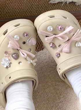 少女心洞洞鞋扣适配crocs鞋花