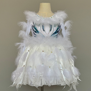 少儿舞蹈剧目羽灵幻仙表演服灵羽演出服中国舞羽人舞艺考服装定制