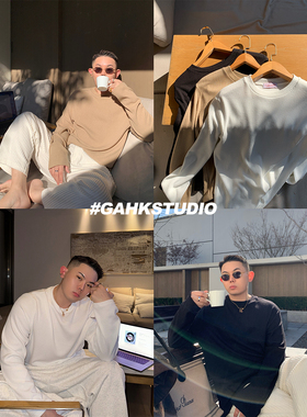 GAHKSTUDIO 25秋冬新款年货节保暖针织纹理基础款百搭打底
