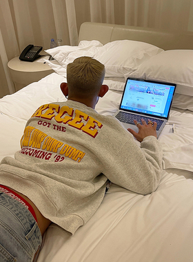 GAHKSTUDIO邓为同款VINTAGE 80 classic卡通复古加绒卫衣重工男女