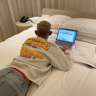 GAHKSTUDIO邓为同款VINTAGE 80 classic卡通复古加绒卫衣重工男女