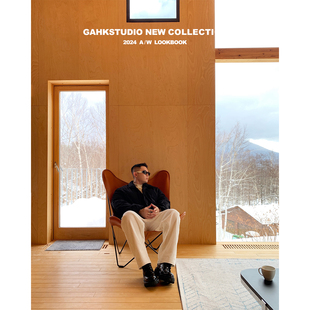 GAHKSTUDIO「白色恋人」24秋冬新款 大帅哥b备百搭条绒西裤