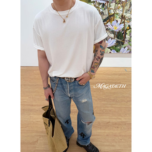 Magadeth 低饱和三色基础短袖轻薄透气款 有机水洗棉180克薄款