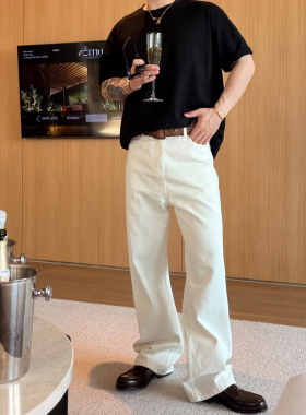 Magadeth承接整个夏天的白色牛仔裤 微喇叭显瘦显腿长 自留款！