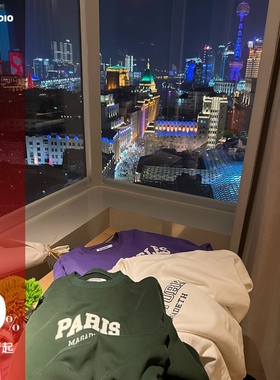 GAHKSTUDIO 「奢潮辣妹潮男」早春款ins SS24 LA NY 3色卫衣 薄绒